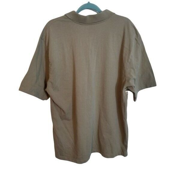 Knights Bridge Mens Sz XL Gray Green Striped Short Sleeve Polo Shirt - Picture 3 of 9